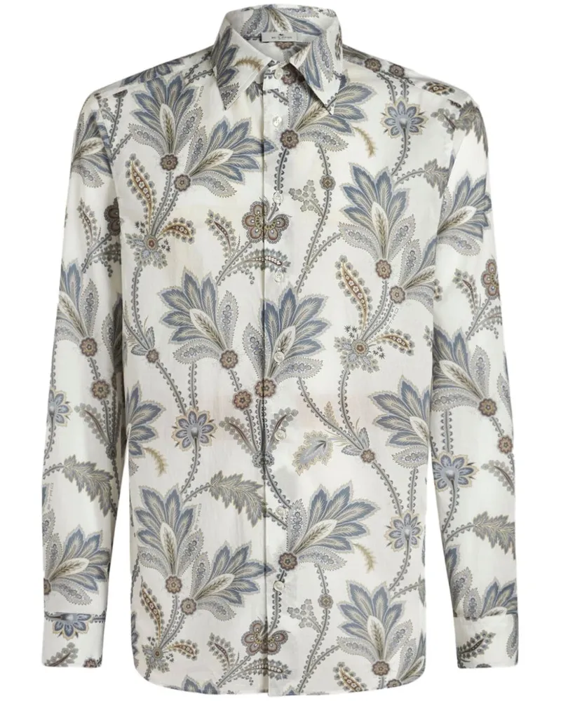Etro Hemd mit Blumen-Print - Nude Nude