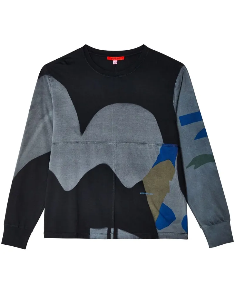 Eckhaus Latta Langärmeliges T-Shirt - Blau Blau