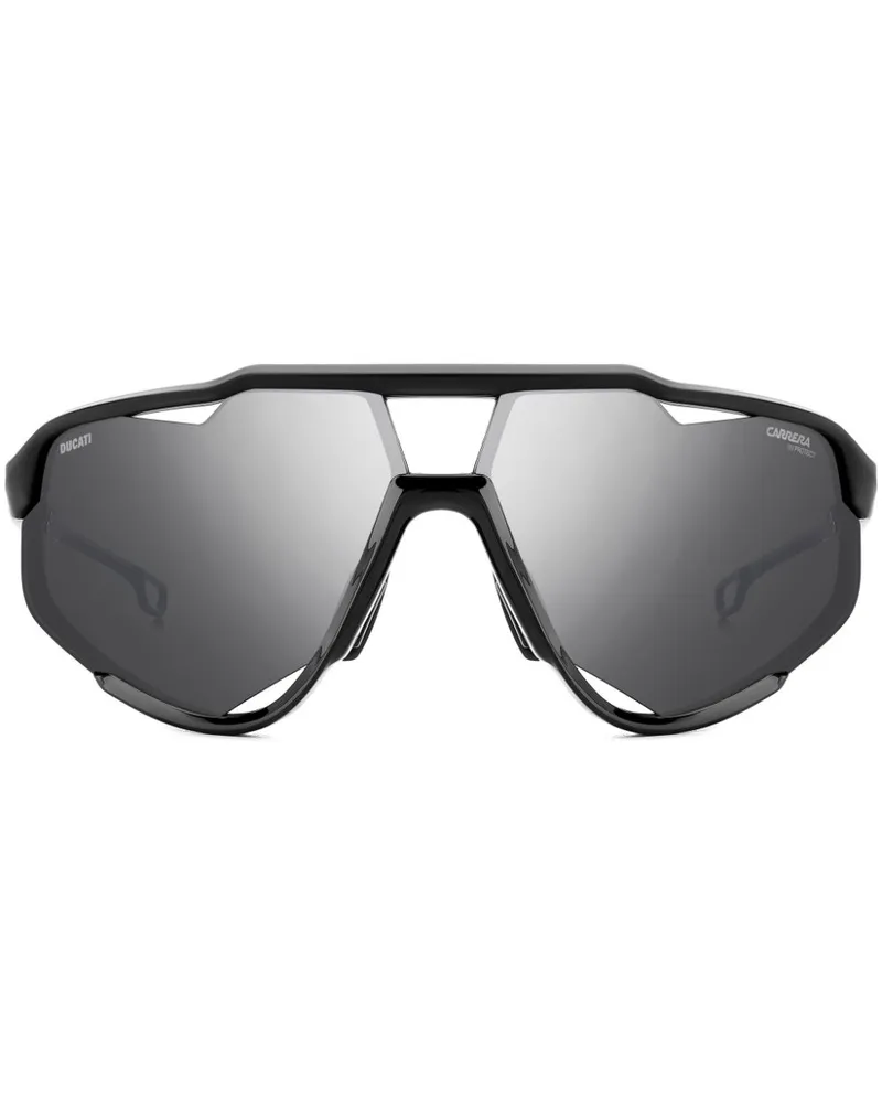 Carrera Sonnenbrille mit Oversized-Gestell - Schwarz Schwarz