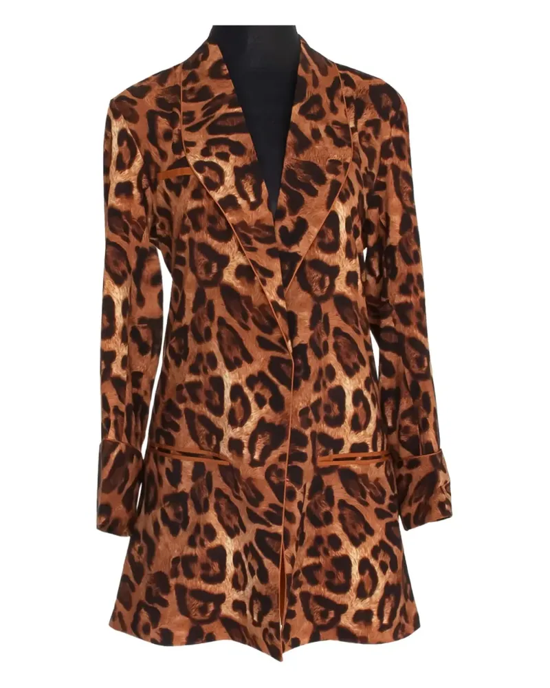 Mystique leopard print pocket jacket - Braun Braun