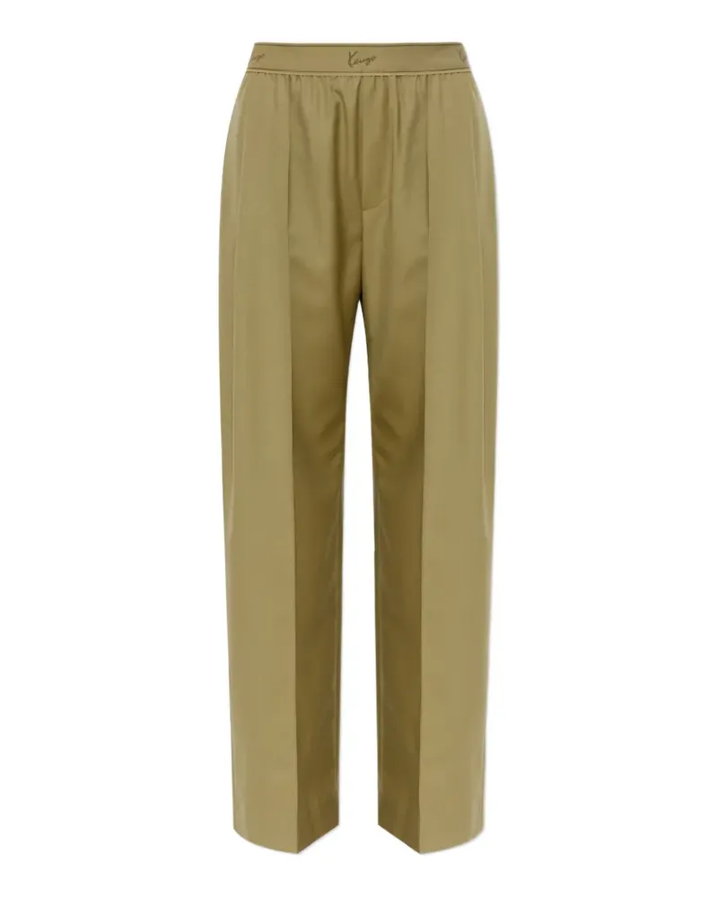 Kenzo Hose mit Logo-Bund - Grün Grün