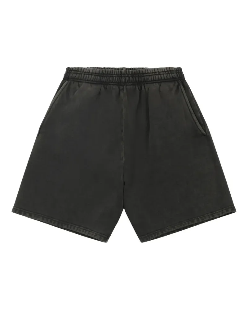 Entire Studios elastic-waistband cotton track shorts - Schwarz Schwarz
