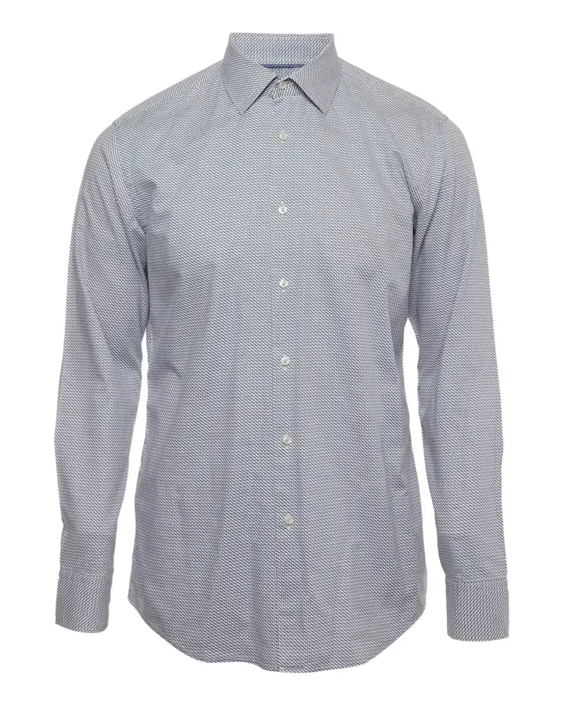 HUGO BOSS Hemd mit geometrischem Print - Blau Blau