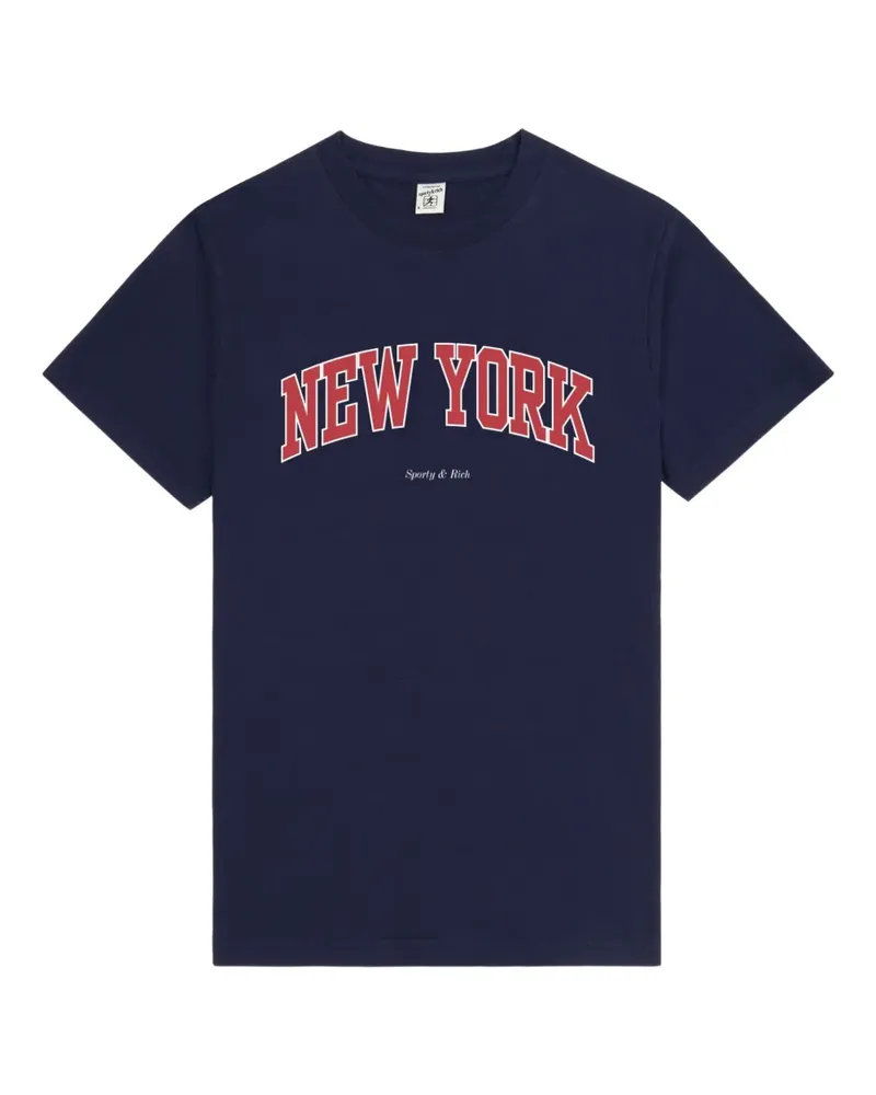 SPORTY & RICH New York Ivy T-Shirt - Blau Blau