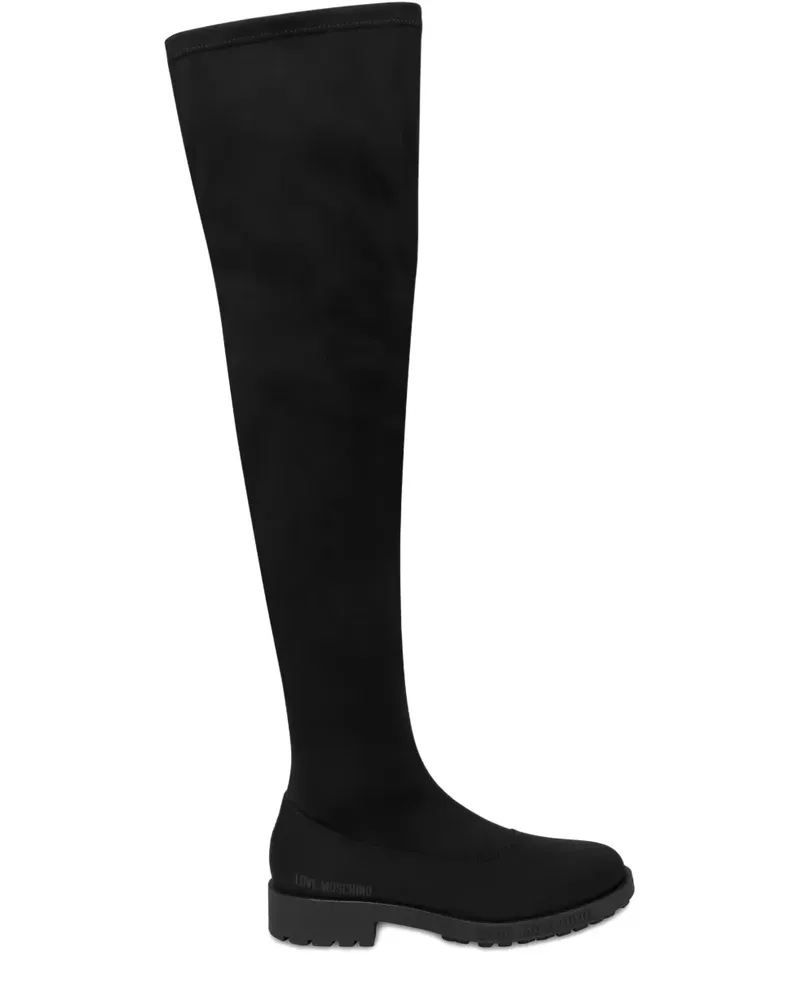 Moschino Kniehohe Stiefel - Schwarz Schwarz