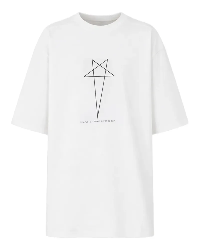 Rick Owens star graphic T-shirt - Weiß Weiß