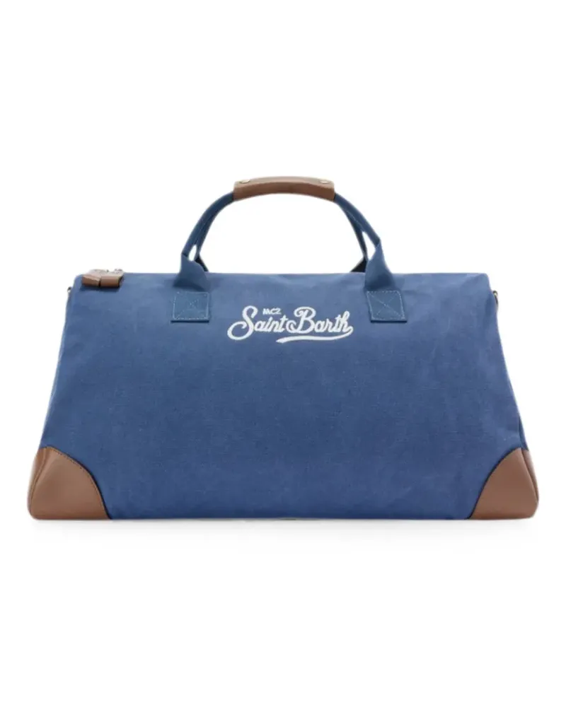 MC2 Saint Barth Saint Barth logo-embroidered shoulder bag - Blau Blau