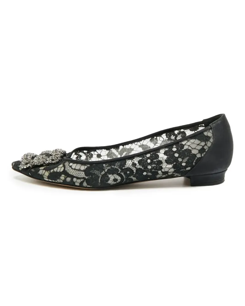 Manolo Blahnik Hangisi Ballerinas - Schwarz Schwarz