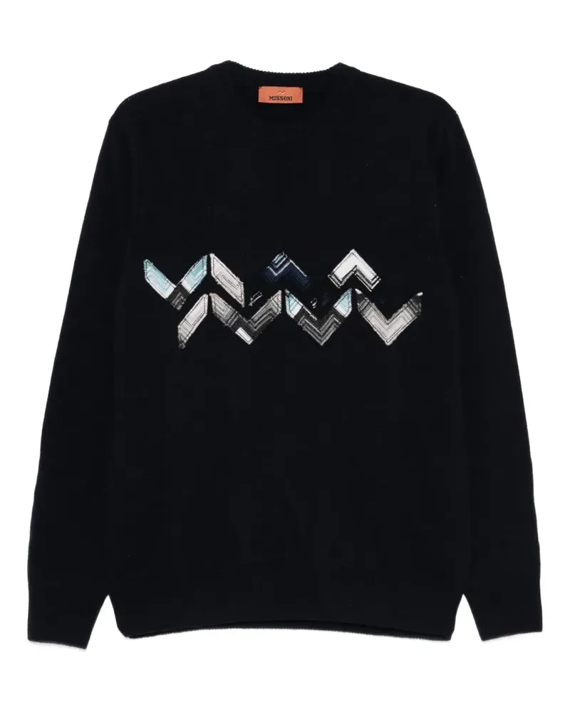 Missoni Pullover mit Zickzackdetail - Blau Blau