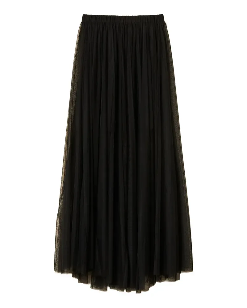 Twin-Set long tulle skirt - Schwarz Schwarz