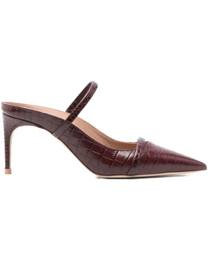 Malone Souliers Mules mit Kroko-Stickerei 70mm - Rot Rot