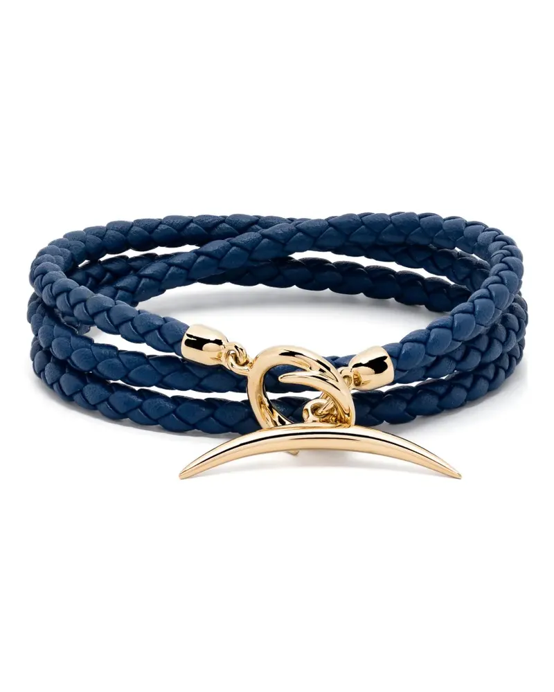 Shaun Leane Quill Lederarmband mit 18kt Goldvermeilverschluss Gold