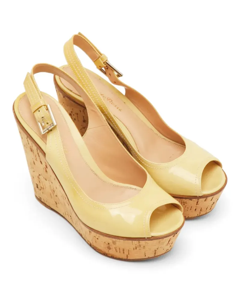 Gianvito Rossi Wedge-Sandalen mit Plateau - Gelb Gelb