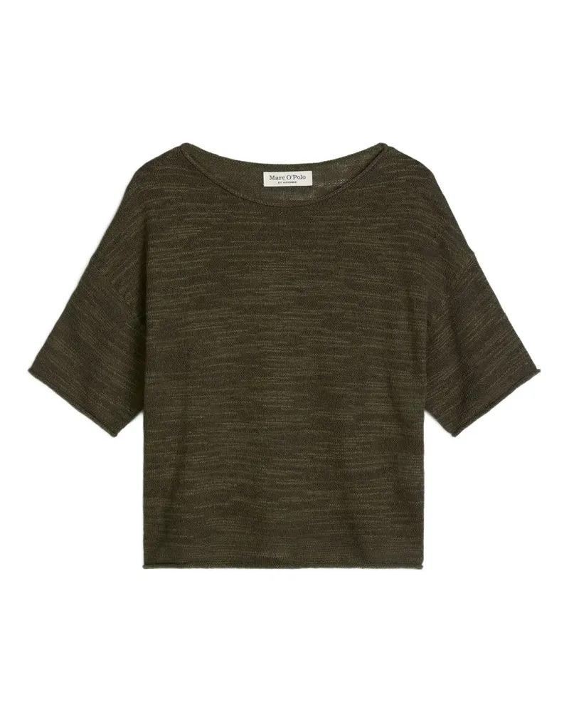 Marc O'Polo fine-knit short-sleeved sweater - Grün Grün