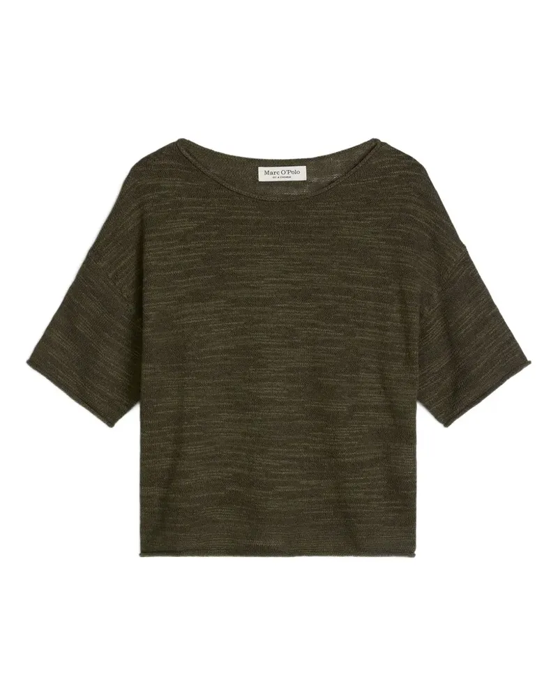 Marc O'Polo fine-knit short-sleeved sweater - Grün Grün