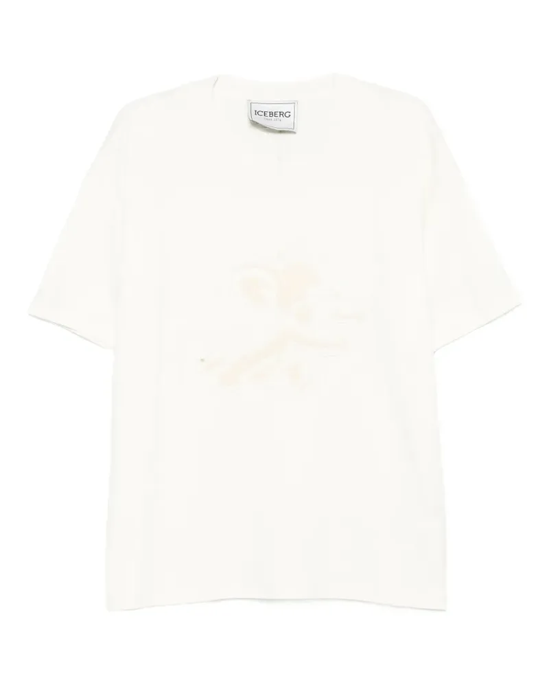 Iceberg T-Shirt mit grafischem Print - Nude Nude