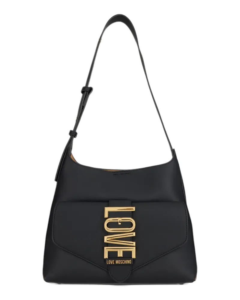 Moschino Schultertasche mit verstellbarem Riemen - Schwarz Schwarz