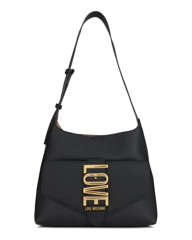 Moschino Schultertasche mit verstellbarem Riemen - Schwarz Schwarz