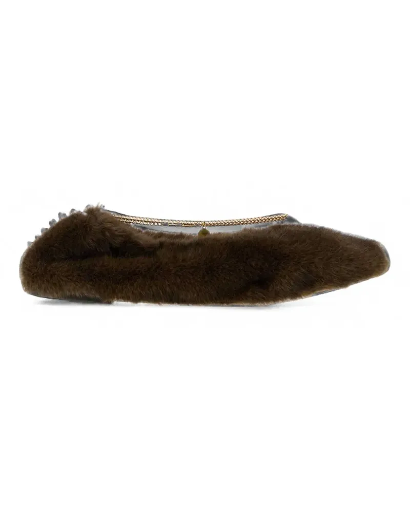 Stella McCartney mink ankle chain ballerina flats - Braun Braun
