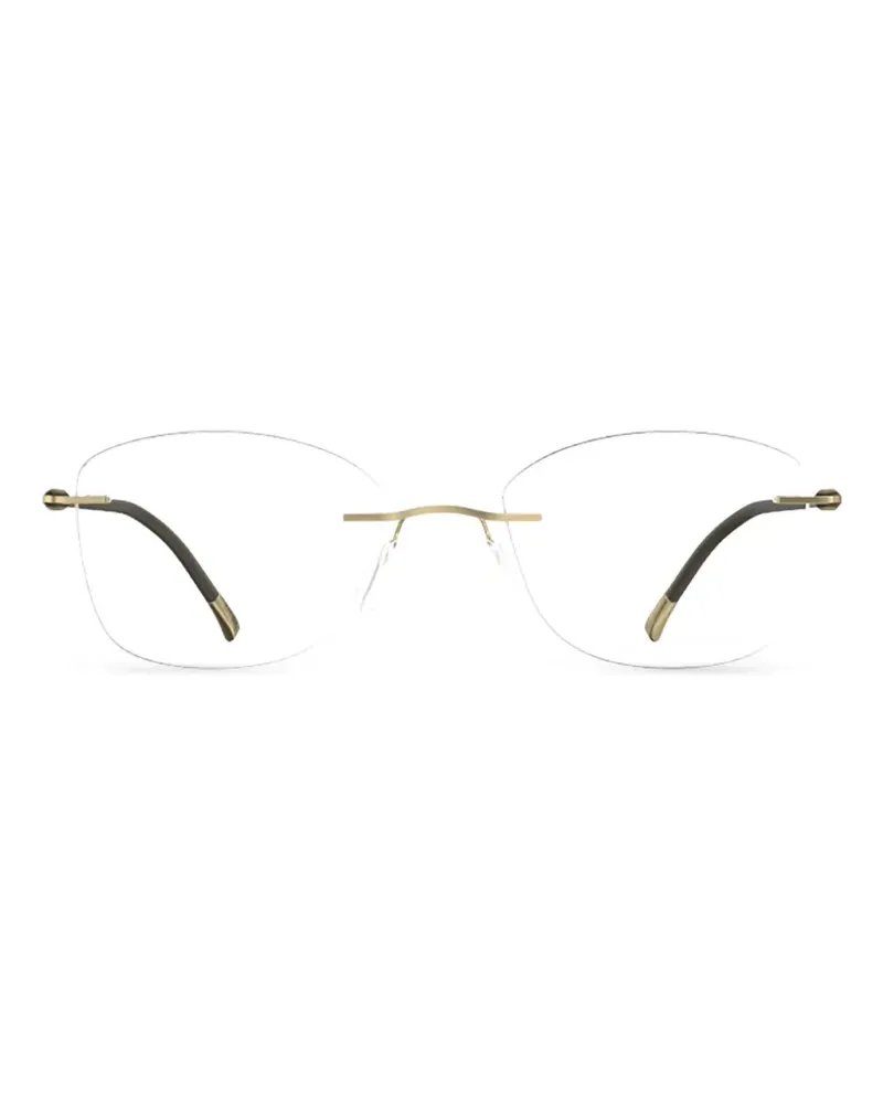Silhouette Rahmenlose Purist Cat-Eye-Brille - Gold Gold