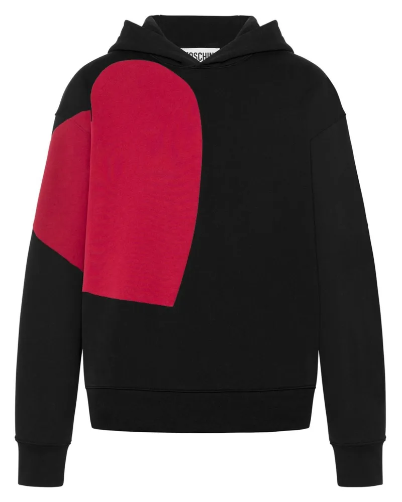Moschino Hoodie mit Herz-Print Schwarz