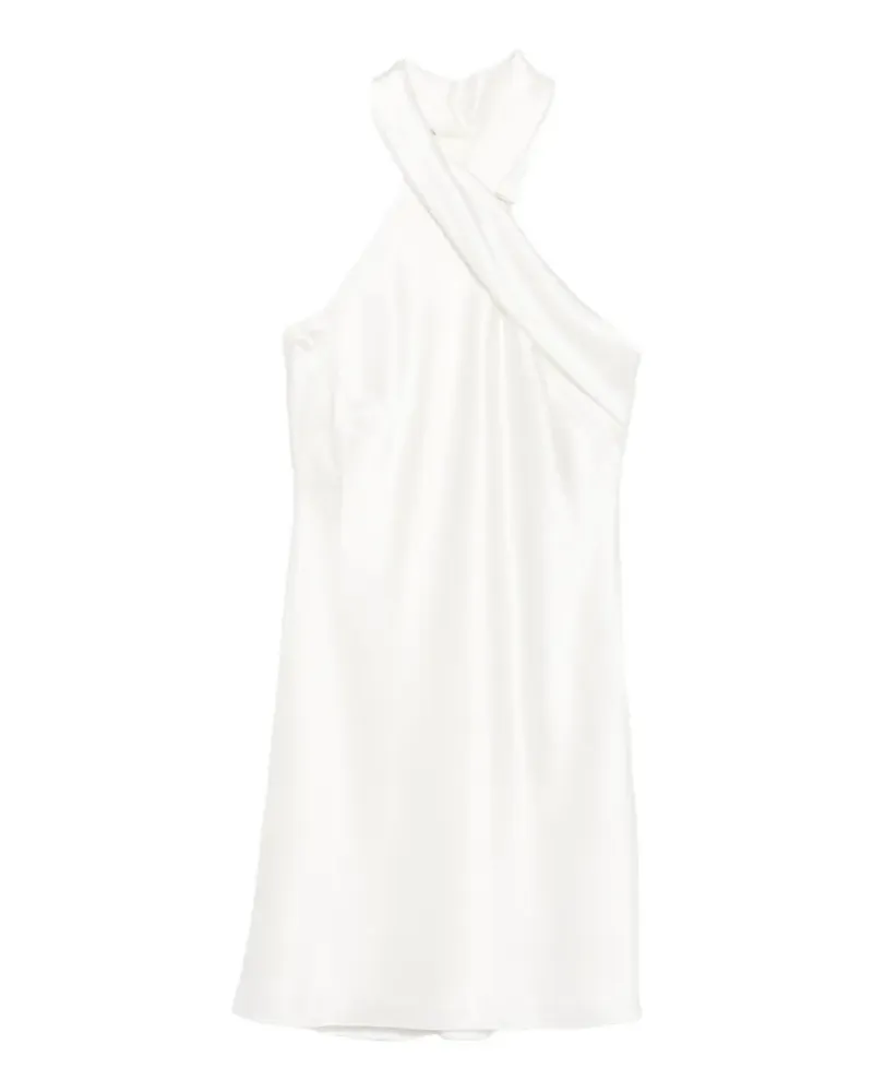 GALVAN Pandora Midikleid aus Satin - Weiß Weiß