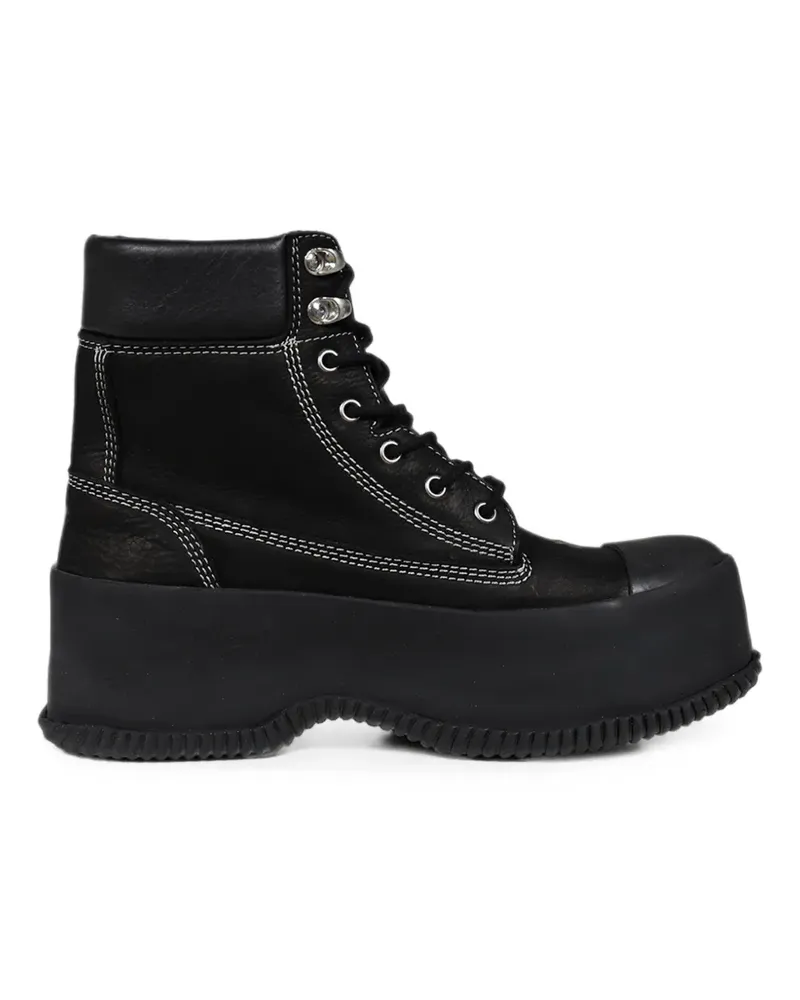 Matthew Williamson contrast-stitch lace-up ankle boots - Schwarz Schwarz