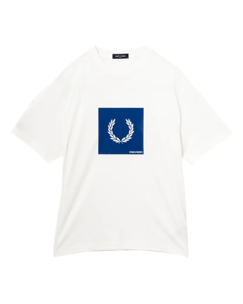 Fred Perry T-Shirt mit grafischem Print - Weiß Weiß