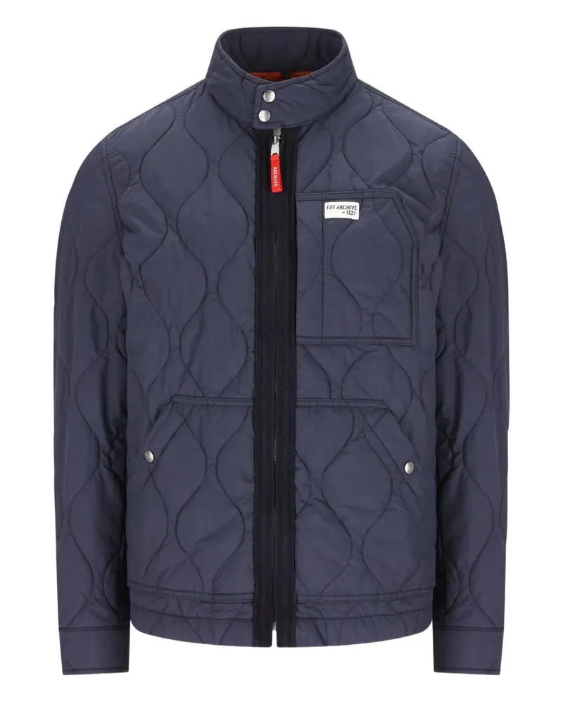 Fay Steppjacke mit Reißverschluss - Blau Blau