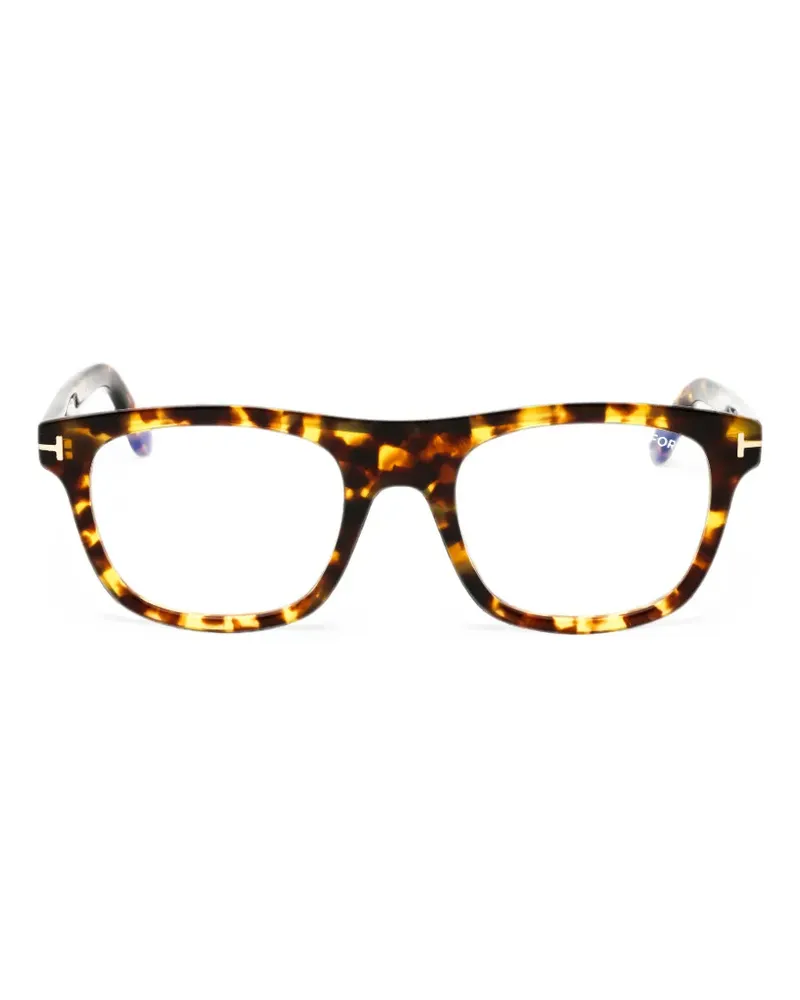 Tom Ford Eckige Brille in Schildpattoptik - Braun Braun