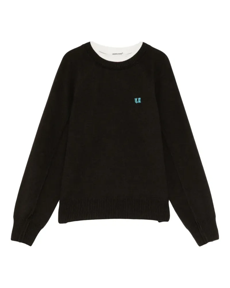 Undercover Kristallverzierter Pullover mit Raglanärmeln - Braun Braun