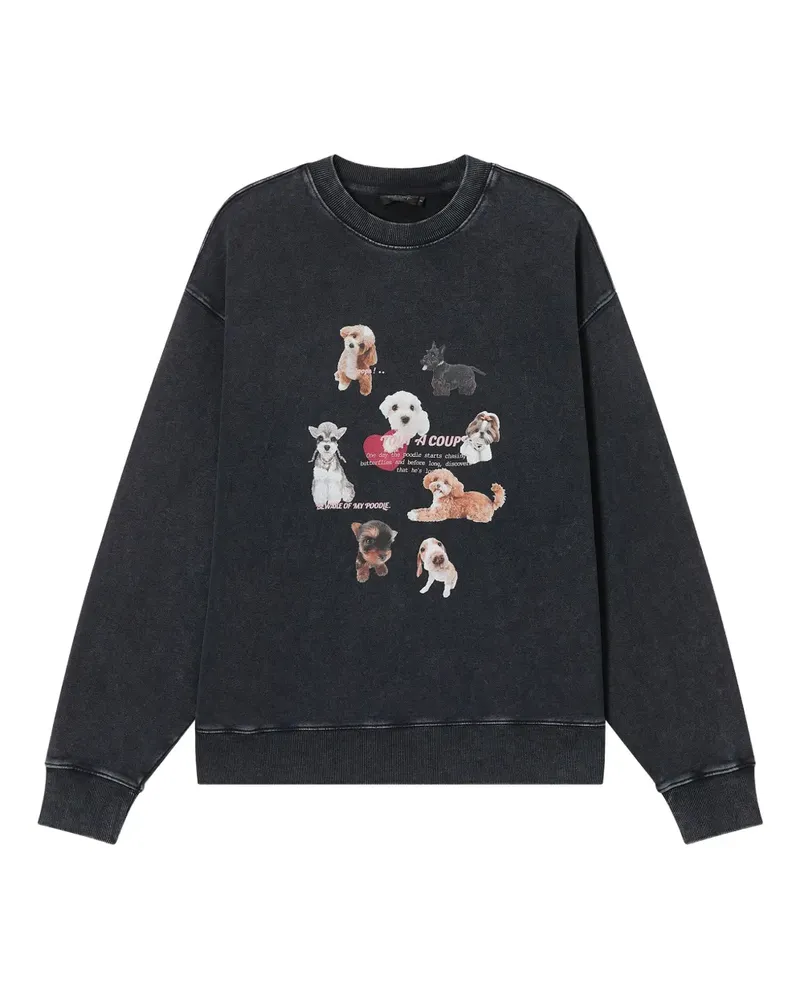 Tout a Coup Sweatshirt mit Hunde-Print - Grau Grau