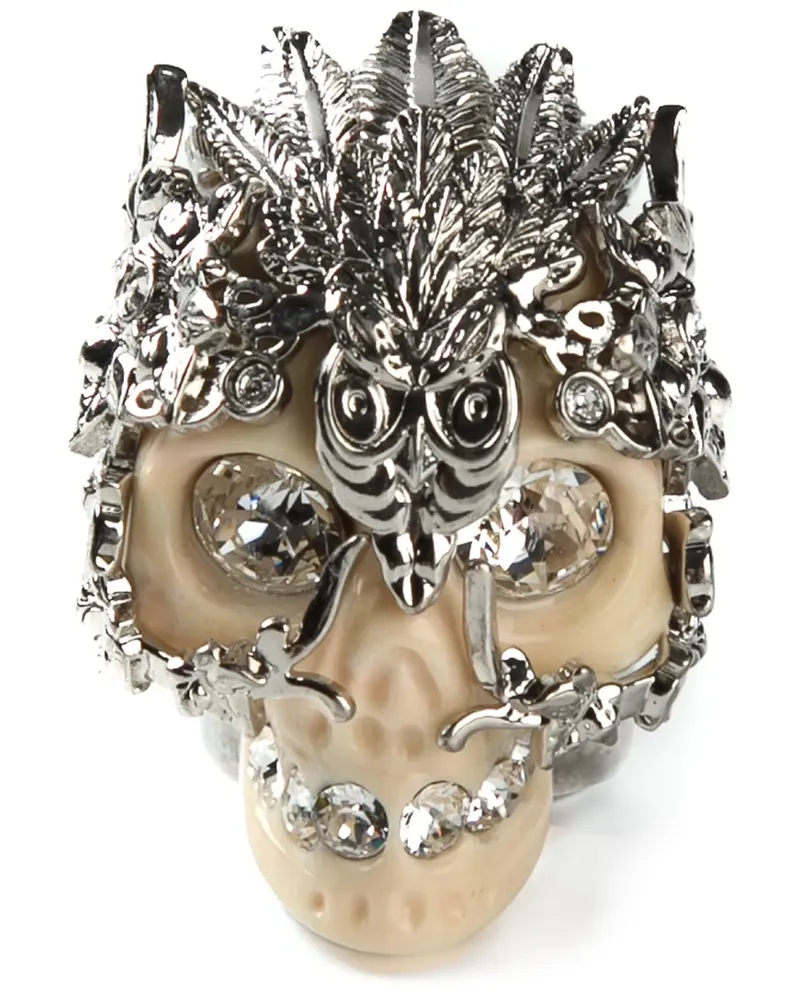 Alexander McQueen skull ring - Metallic Metallic