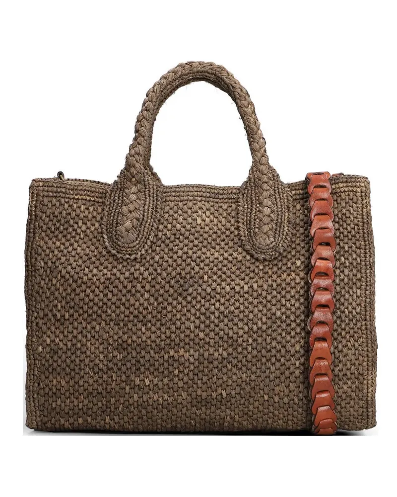 IBELIV Rary woven-design tote bag - Braun Braun
