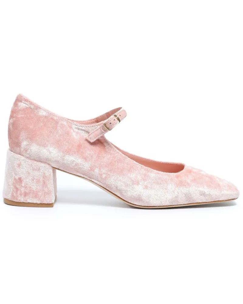 Sarah Chofakian Wendell Castle Pumps aus Samt 45mm - Rosa Rosa