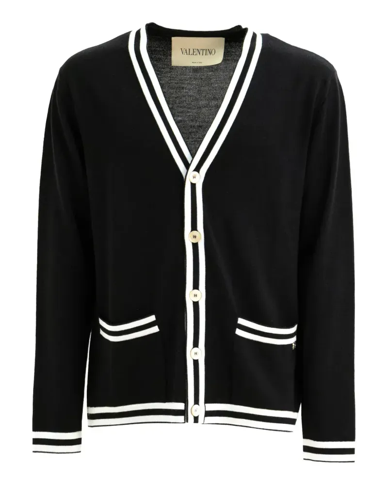 Valentino Garavani Cardigan mit V-Ausschnitt - Schwarz Schwarz