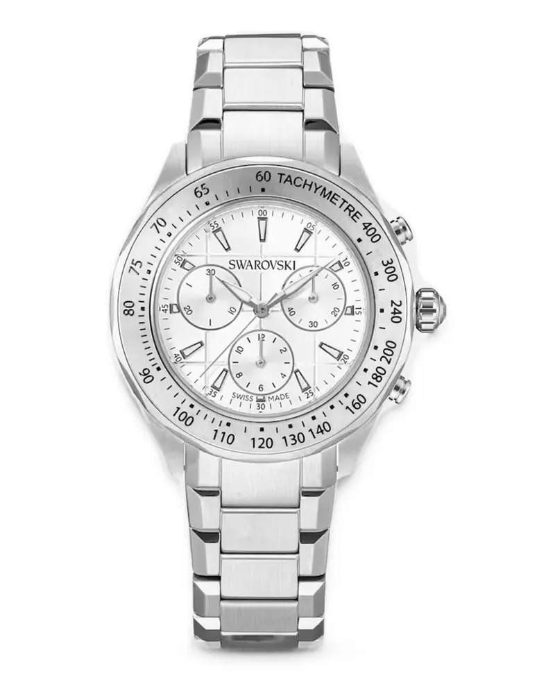 Swarovski tachymeter bezel chronograph 37mm watch - Weiß Weiß