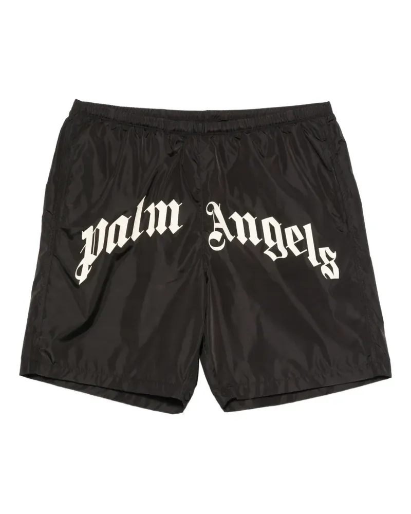 Palm Angels logo-print swim shorts - Schwarz Schwarz