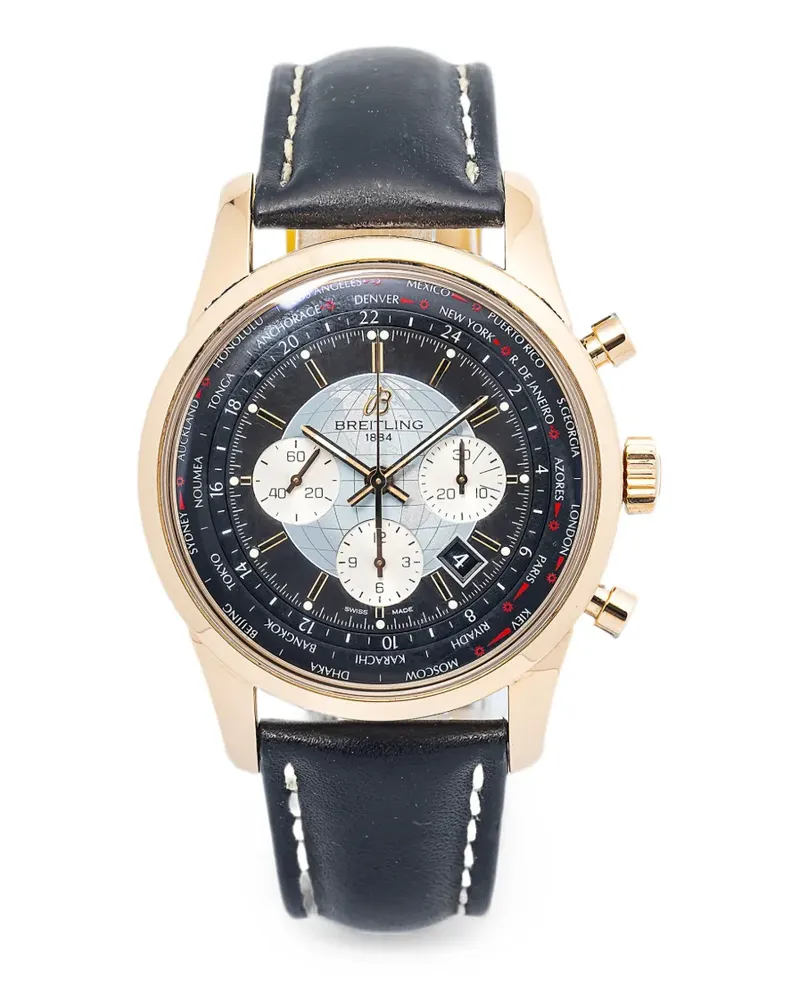 Breitling Transocean Unitime 46mm watch - Schwarz Schwarz