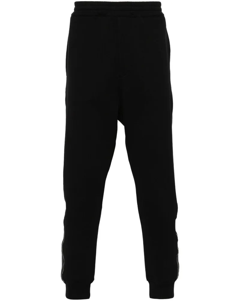 Alexander McQueen Tapered-Jogginghose mit Logo-Streifen - Schwarz Schwarz