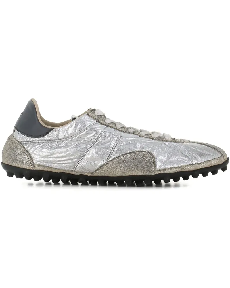 Maison Margiela textured lace-up sneakers - Silber Silber