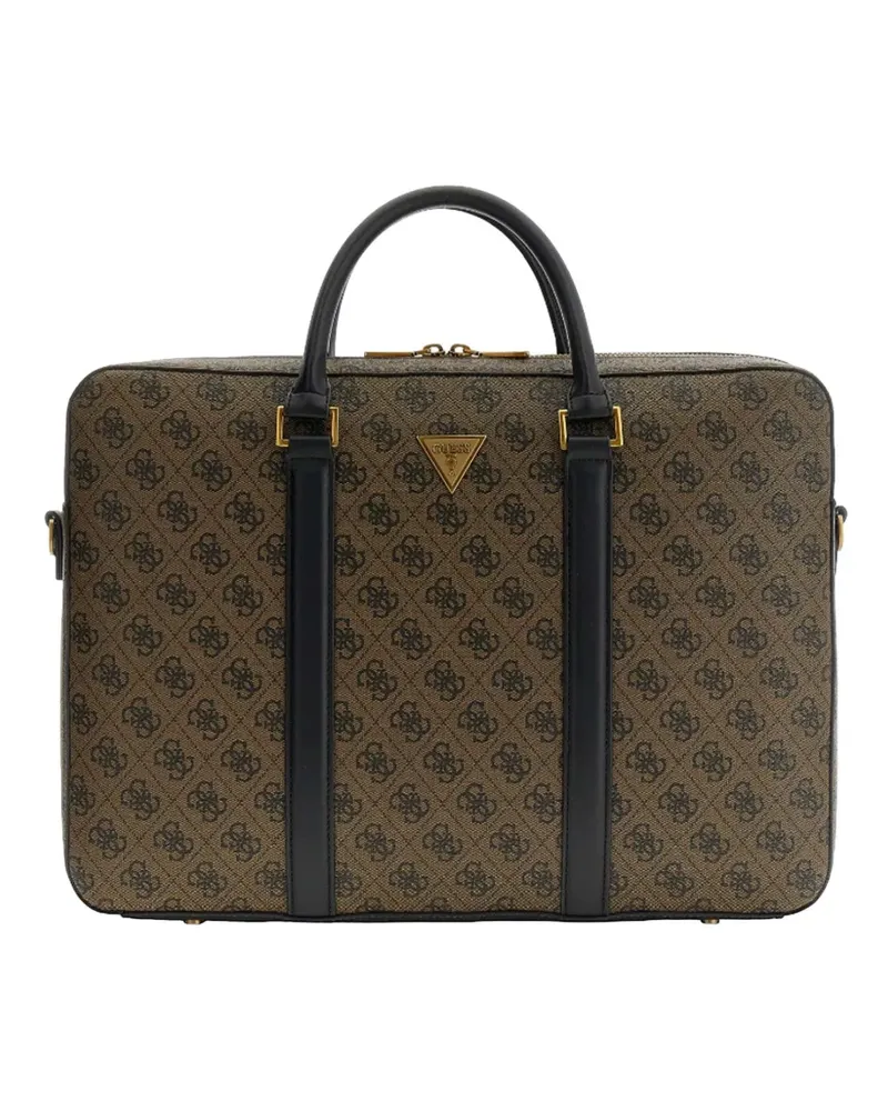 Guess Milano monogram laptop bag - Braun Braun