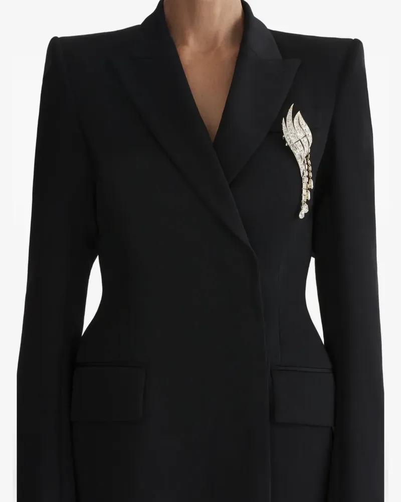 Thierry Mugler Mantel im Sanduhr-Design - Schwarz Schwarz