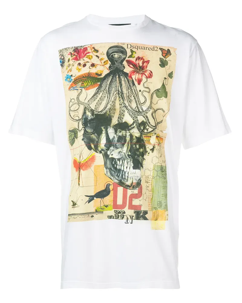 Dsquared2 T-Shirt mit Logo-Print - Weiß Weiß