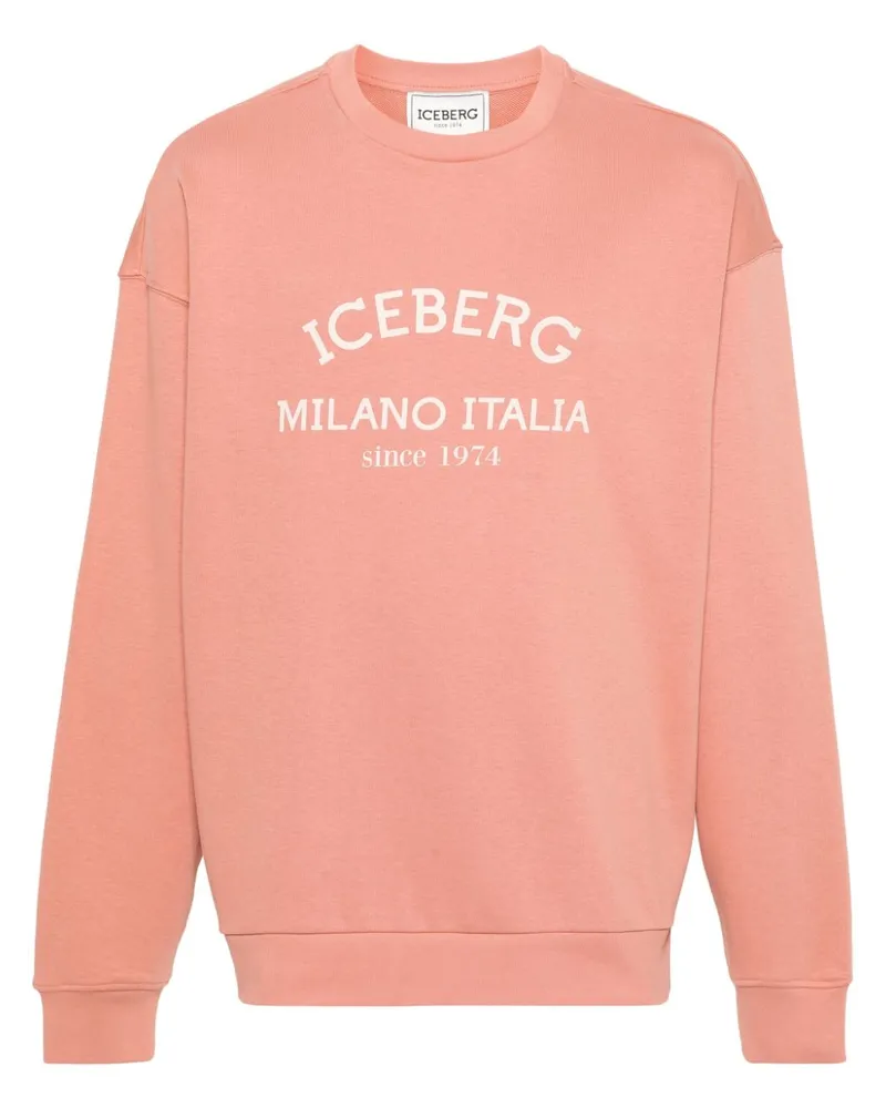 Iceberg Sweatshirt mit Logo-Print Orange