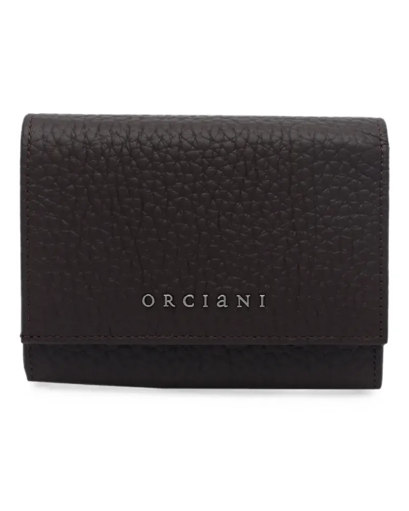 Orciani grained-leather wallet - Braun Braun