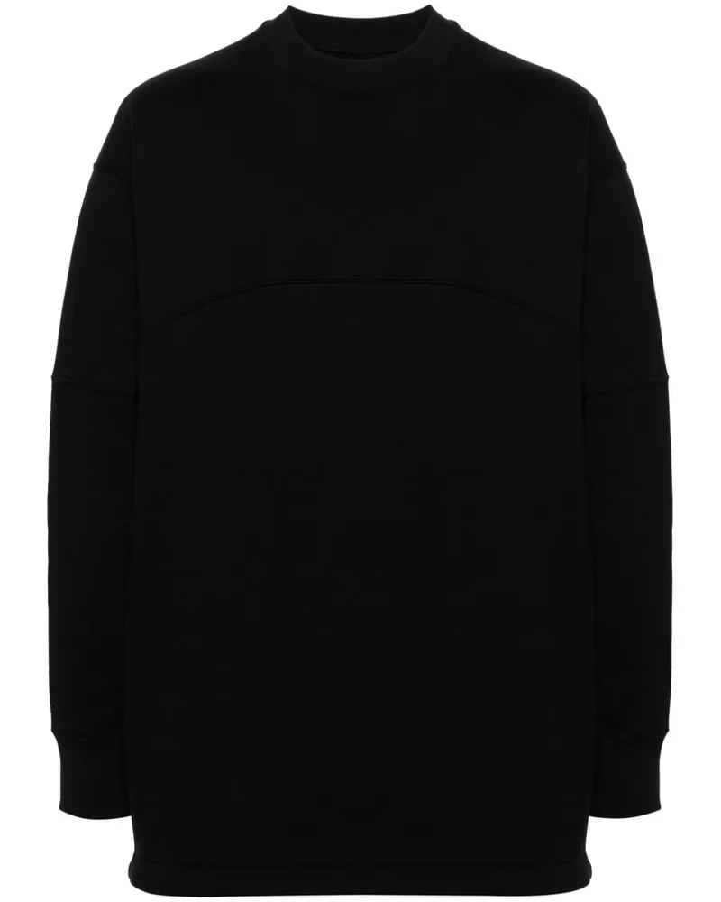 Jil Sander Sweatshirt mit Kontrasteinsätzen Schwarz