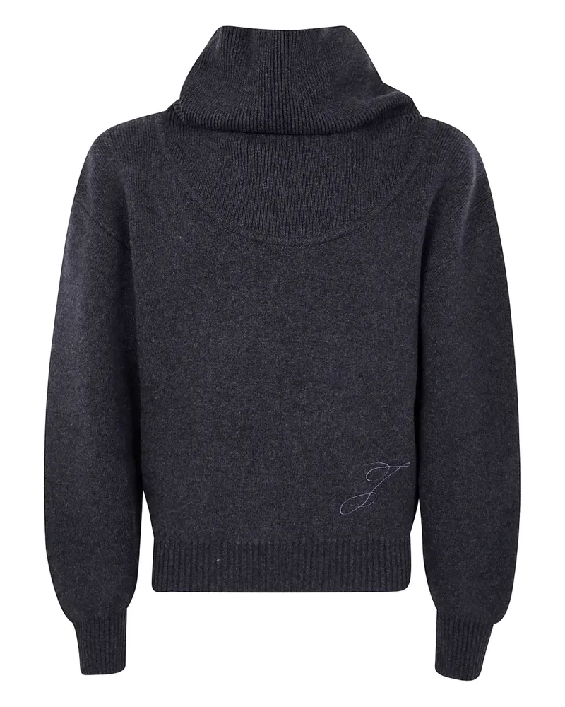 Jacquemus logo-embroidered wool sweater - Grau Grau