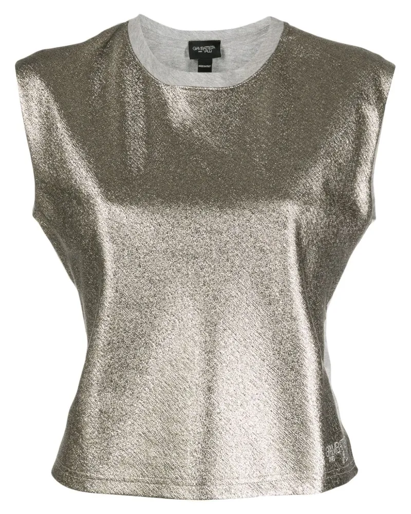 Giambattista Valli Top aus Duchess-Satin Gold