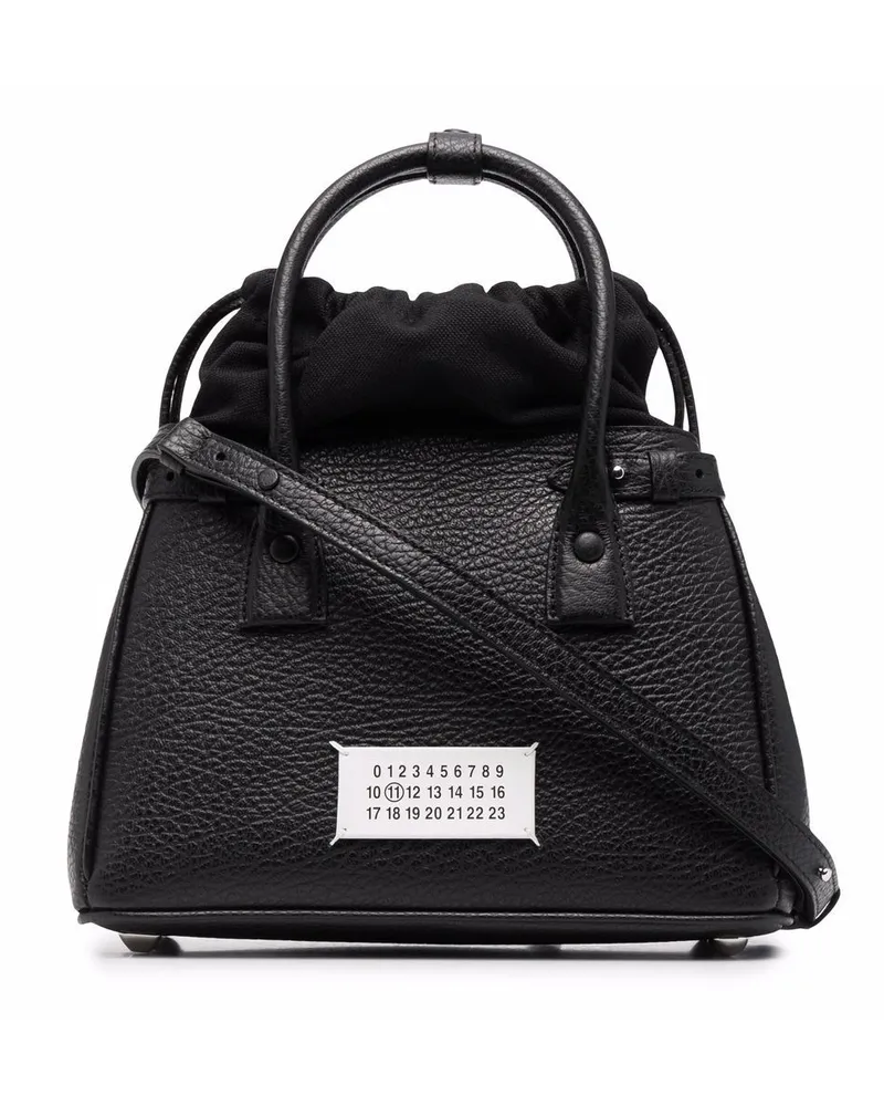 Maison Margiela Mini 5AC Handtasche mit Kordelzug Schwarz